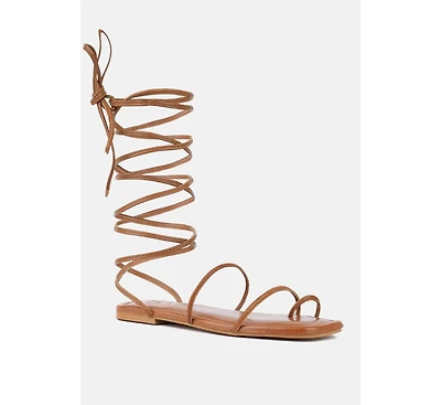 Amatha Womens Essential Toe Ring Summer Leather Flats