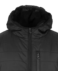 Spire By Galaxy Men's Sherpa Lined Hooded Puffer Jacket, Pack of 2