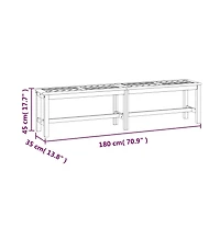 Patio Bench 70.9" Solid Wood Acacia