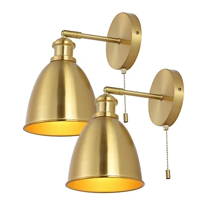 Jonathan Y Hudson Farmhouse Bohemian Iron Led Sconce (Set of 2)