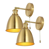 Jonathan Y Hudson Farmhouse Bohemian Iron Led Sconce (Set of 2)