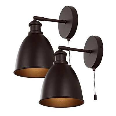 Jonathan Y Hudson Farmhouse Bohemian Iron Led Sconce (Set of 2)