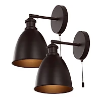 Jonathan Y Hudson Farmhouse Bohemian Iron Led Sconce (Set of 2)