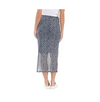 Ripe Maternity Kara Floral Mesh Skirt Navy