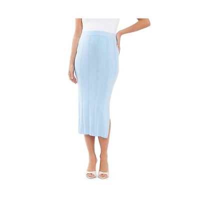 Ripe Maternity Maternity Ripe Johnnie Soft Rib Knit Skirt Sky Blue