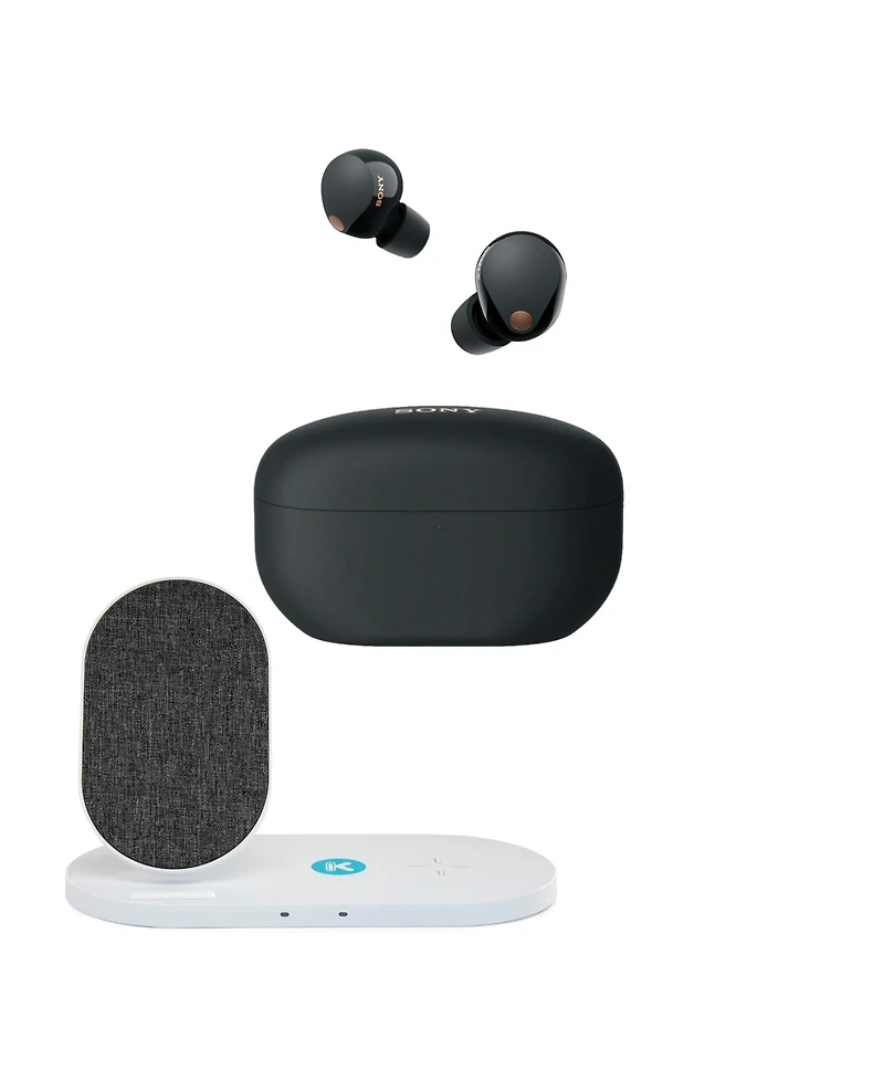 Sony Wf-1000XM5 Truly Wireless Noise Cancelling Earbuds (Black) Bundle