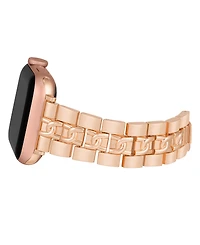 Nine West Women's Rose Gold-Tone Alloy Metal Chain Center Link Bracelet designed for Apple Watch 42mm (Series 10) & 38/40/41mm
