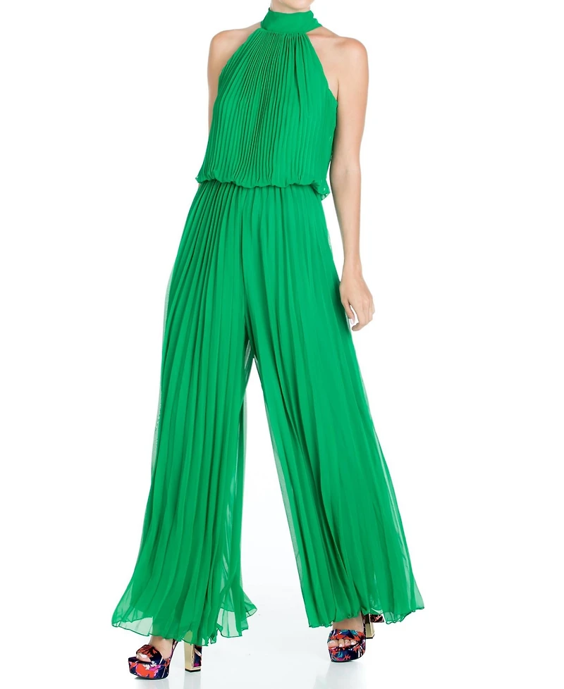Meghan Fabulous Women's Wild Orchid Pleat Jumpsuit