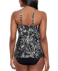 Miraclesuit Womens Zahara Love Knot Underwire Tankini Top High Waist Tummy Control Bikini Bottoms