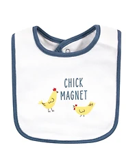 Hudson Baby Boys 10-Piece Soft Interlock Feeding Bib Set