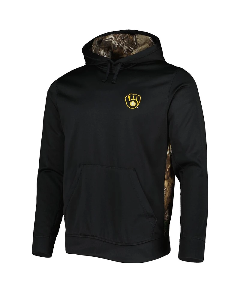 Men's Dunbrooke Black, Camo Milwaukee Brewers Ranger Pullover Hoodie