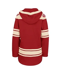 Women's '47 Brand Red Detroit Red Wings Superior Lacer Pullover Hoodie