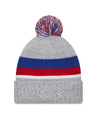Men's New Era Heather Gray New York Giants Cuffed Knit Hat with Pom