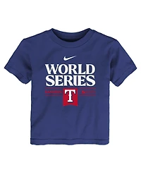 Toddler Boys and Girls Nike Royal Texas Rangers 2023 World Series Authentic Collection T-shirt