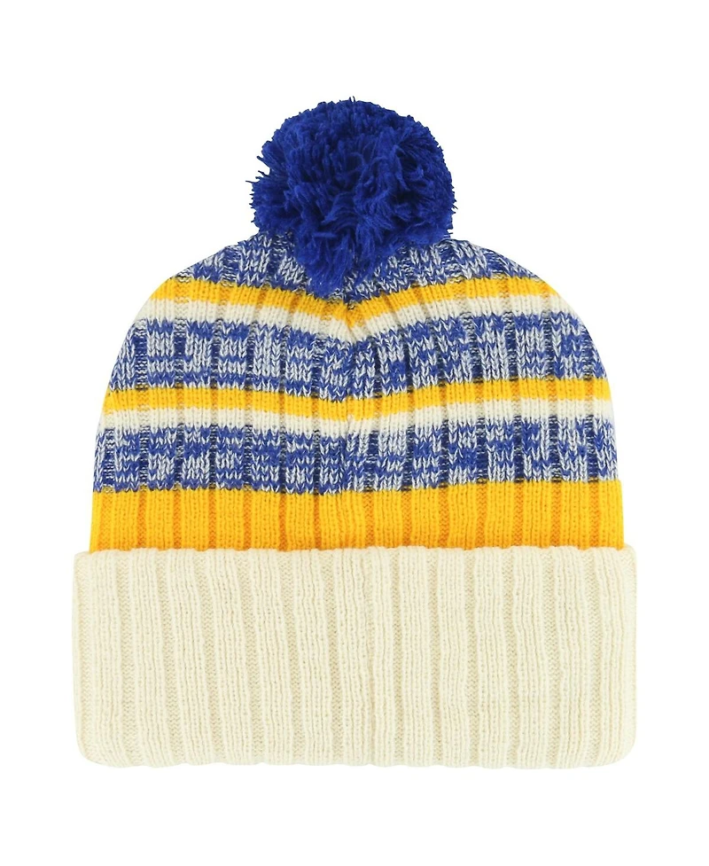Men's '47 Brand Cream Buffalo Sabres Tavern Cuffed Knit Hat with Pom