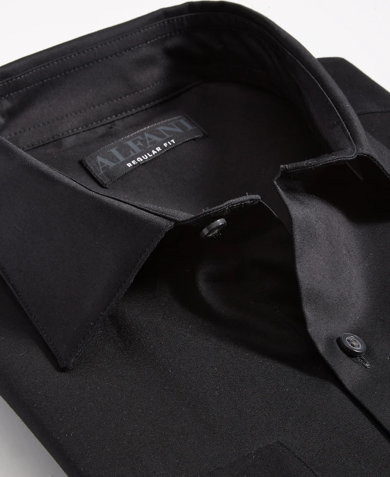 Alfani Men's Regular-Fit Temperature Regulating Solid Dress Shirt, Created for Macy's