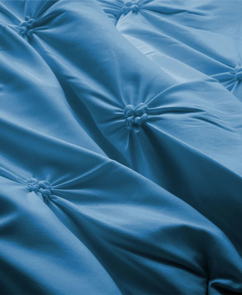 Unikome 3 Piece Pinch Pleated Down Alternative Comforter Set