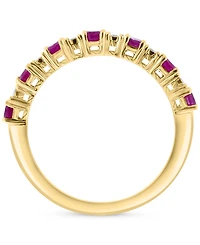 Effy Sapphire (1/2 ct. t.w.) & Diamond Accent Stack Ring in Gold-Plated Sterling Silver (Also available in Ruby and Emerald)