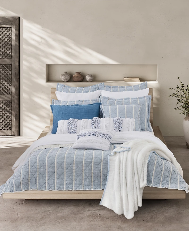 White Sand Playa Cotton Coverlet, King/California King