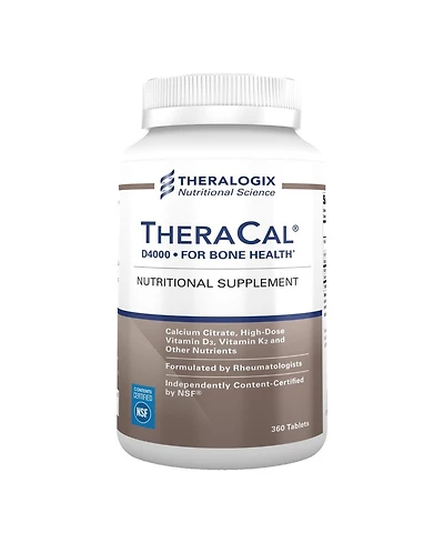 Theralogix TheraCal D4000 Bone Health Supplement with Calcium, Vitamins D3 & K2, Magnesium