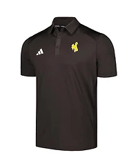 Men's adidas Brown Wyoming Cowboys Classic Aeroready Polo Shirt