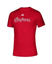 Men's adidas Red Louisiana Ragin' Cajuns Vault Script Creator T-shirt