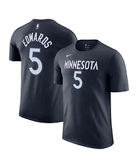 Men's Nike Anthony Edwards Navy Minnesota Timberwolves Icon 2022/23 Name and Number T-shirt