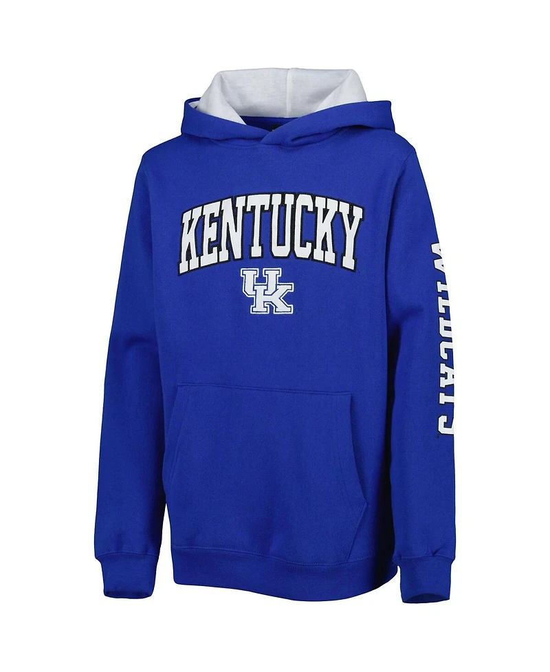 Big Boys Colosseum Royal Kentucky Wildcats 2-Hit Pullover Hoodie