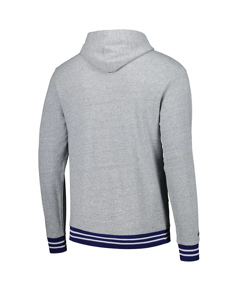 Men's Mitchell & Ness Heather Gray Tampa Bay Lightning Classic French Terry Pullover Hoodie