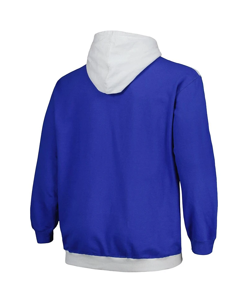 Men's Fanatics Royal, Silver Golden State Warriors Big and Tall Primary Arctic Pullover Hoodie