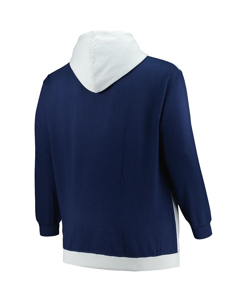Men's Fanatics Navy, Silver Memphis Grizzlies Big and Tall Primary Arctic Pullover Hoodie