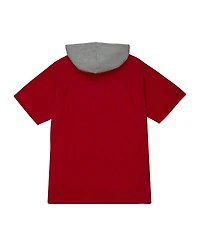 Men's Mitchell & Ness Red Kansas City Chiefs Postgame Short Sleeve Hoodie