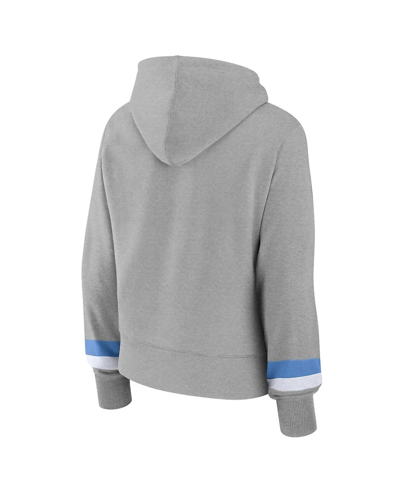 Women's Fanatics Heather Gray Memphis Grizzlies Halftime Pullover Hoodie