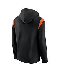 Men's Fanatics Black Oklahoma State Cowboys Gym Rat Pullover Hoodie