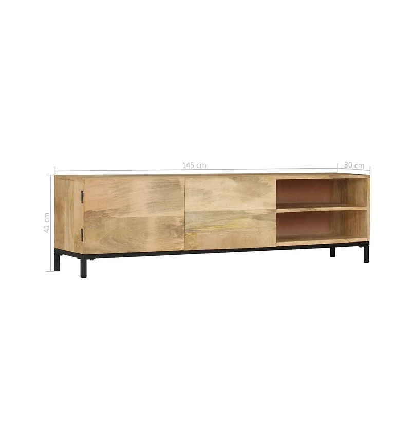 Tv Stand 57.1"x11.8"x16.1" Solid Wood Mango