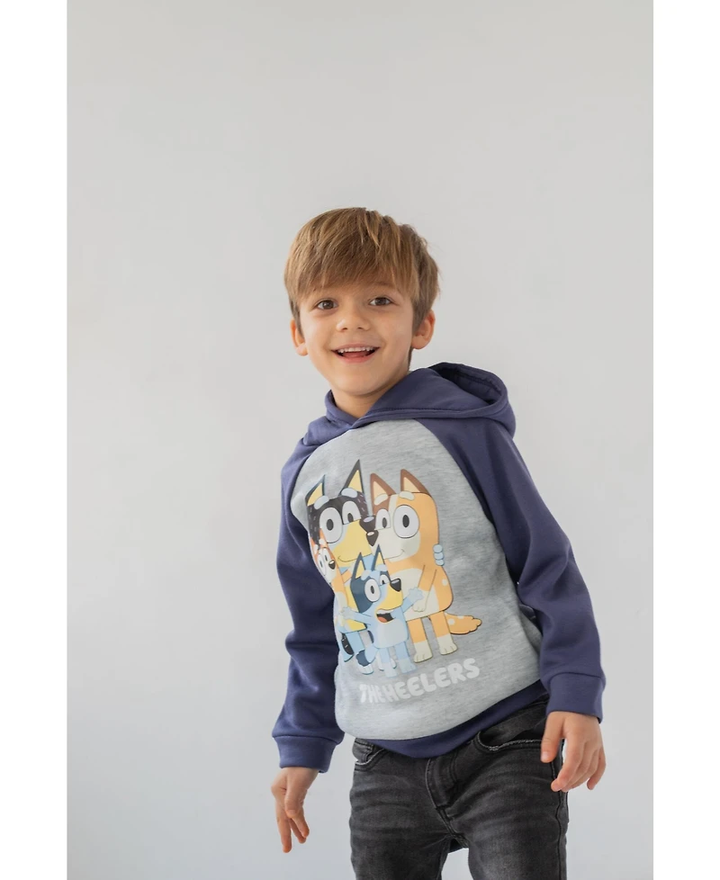 Bluey Toddler Boys Mom Dad Bingo Fleece Hoodie to