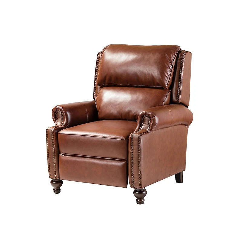 Franco Genuine Leather Manual Recliner