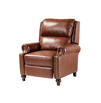 Franco Genuine Leather Manual Recliner