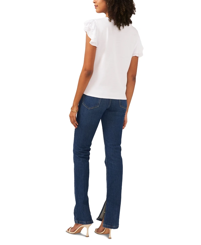 Vince Camuto Women's Tiered Ruffled-Sleeve T-Shirt