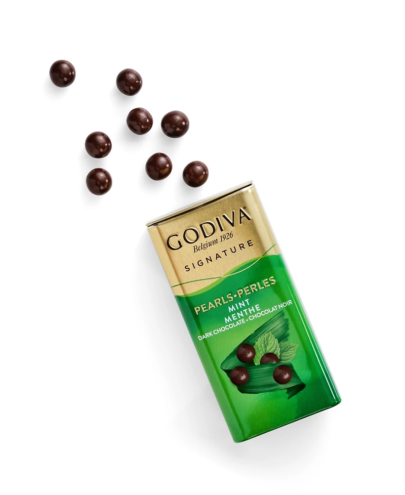 Godiva Dark Chocolate Mint Pearls, Set of 18