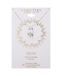 Unwritten Cubic Zirconia Cross Pendant Necklace