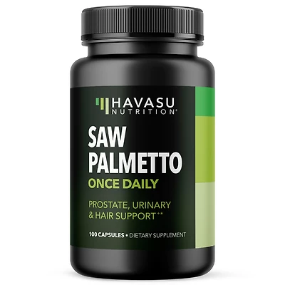 Saw Palmetto Capsules, Prostate Supplement for Men, Reduce Balding & Hair Thinning, Dht Blocker, Havasu Nutrition, 100ct