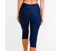 Calypsa Women's Capri Swim Leggings