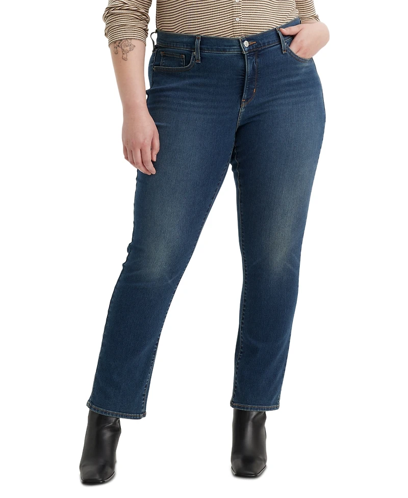 Levi's Trendy Plus 314 Mid-Rise Shaping Straight-Leg Jeans