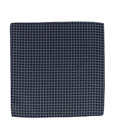 Trafalgar Men's Rowan Geometric Pattern 12x12 Silk Pocket Square