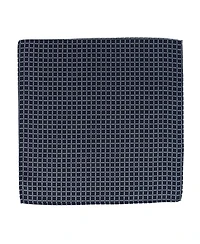 Trafalgar Men's Rowan Geometric Pattern 12x12 Silk Pocket Square