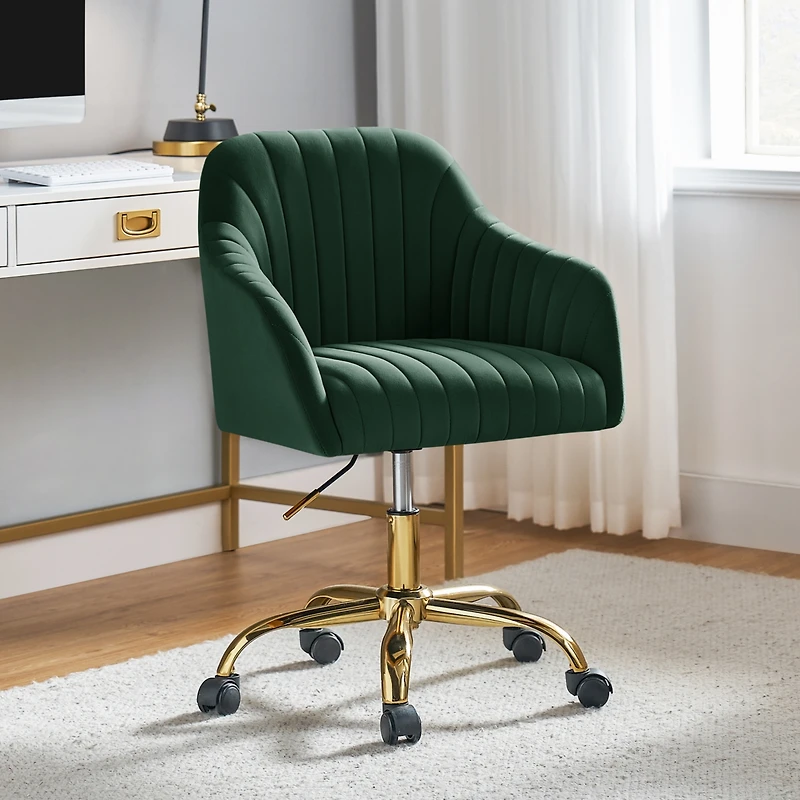 Velvet Home Office Desk Chair Height Adjustable