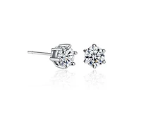 Round Cut Cubic Zirconia Stud Earrings