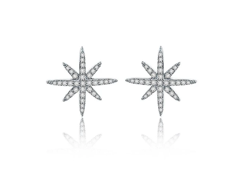Star Stud Earrings Cubic Zirconia