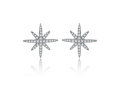 Star Stud Earrings Cubic Zirconia